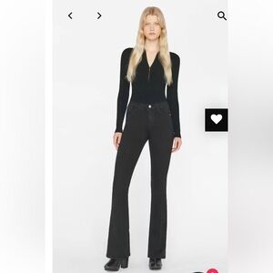 FRAME
Frame Le High Flare Jeans Film Noir Black Size 28 70's Style Bohemian